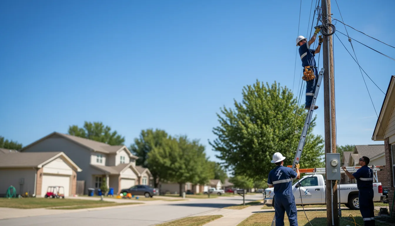 Residential electrician providing installation services in Pine Lake, GA